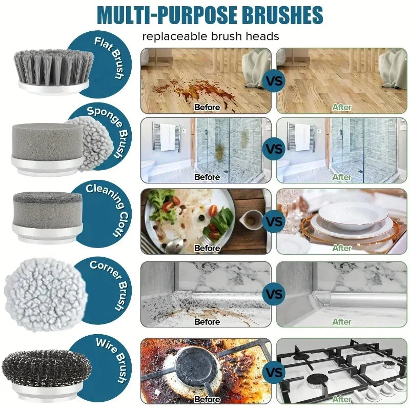 Effortless Electric Spin Scrubber